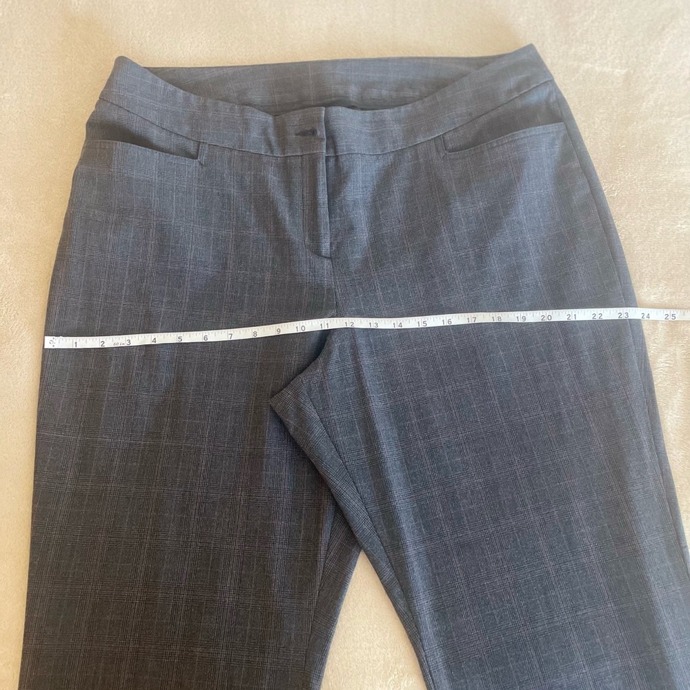 Lane Bryant Plaid Wide Leg Petite Trouser Pants - Size 18 - Picture 6 of 14
